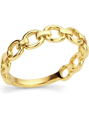 Zeya Kuyumculuk 14 Ayar Altın Zincir Form Yüzük