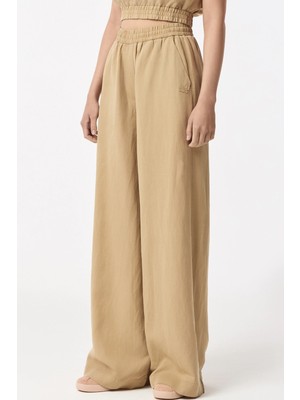 Lacoste Women's Relaxed Fit Pants Kadın Dokuma Rahat Kesim Eşofman Altı Bej