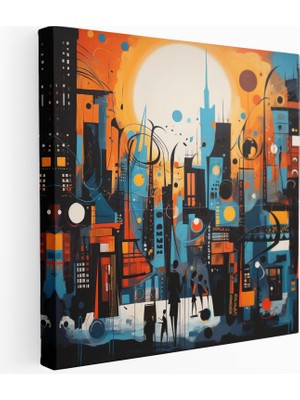 Popcas  Şehir Ritmi Kanvas Tablo