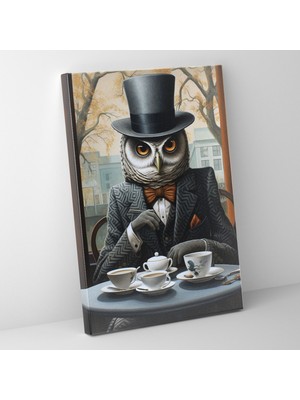 Popcas  Insan Kıyafetleri Giymiş Hayvanlar Kanvas Tablo Dekoratif Duvar Sanatı