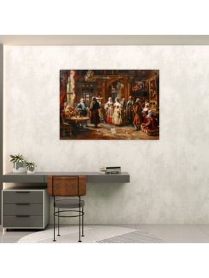 Popcas  Barok Tarzı Dekoratif Tablo / Duvar Sanatı / Kanvas Duvar Tablosu