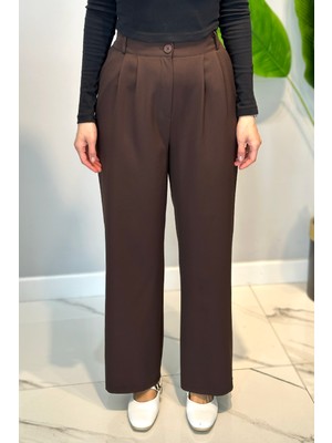 Lale Butik Palazzo Pantolon 01 Kahve