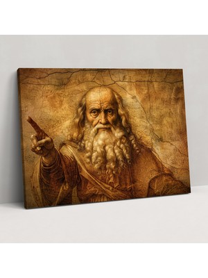 Popcas  Leonardo Da Vinci Rönesans Sanat Duvar Dekorasyonu - Kanvas Tablo Duvar Sanatı