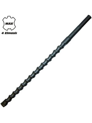 MegaSepet Mey Ithalat® Todrill 50441 Sds Max 4 Elmaslı Matkap Uç 25X520 mm