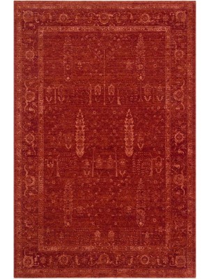 Eko Halı Shıraz Shr 03 Red Vintage Tarzlı Yumuşak Dokulu Modern Makine Halısı