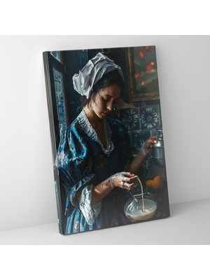 Popcas  Johannes Vermeer Duvar Sanatı - Ev Dekorasyonu Için Kanvas Tablo
