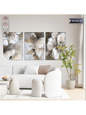 Akıllı Kağıt Statik Tutunma Özellikli Tablo - Poster Çiçek (Model- 57)