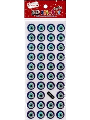 Ticon Sticker Nazar Boncuğu - 3 Adet