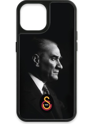 iPhone 15 Uyumlu Galatasaray Büyük Atatürk Cam Lisanslı Telefon Kılıfı