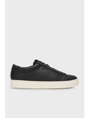 Emporio Armani Logolu Deri Sneaker Ayakkabı Erkek Ayakkabı EM004783 AF20004 UC001