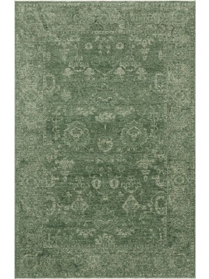 Eko Halı Shıraz Shr 02 Green Vintage Tarzlı Yumuşak Dokulu Modern Makine Halısı