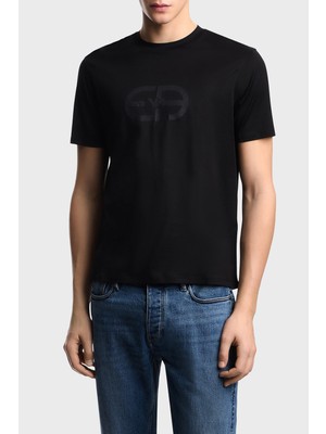 Emporio Armani Pamuk Karışımlı Regular Fit Bisiklet Yaka T Shirt Erkek T Shirt EM004581 AF10017 UC001