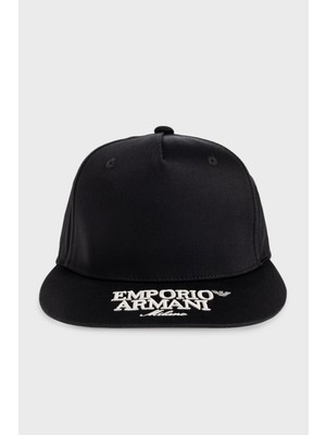 Emporio Armani Işleme Logolu Pamuklu Şapka Erkek Şapka EM004848 AF23345 UC001