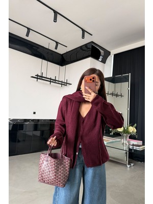 Özge Özgenç Kendinden Şallı Hırka