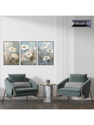 Akıllı Kağıt Statik Tutunma Özellikli Tablo - Poster Çiçek (Model- 33)
