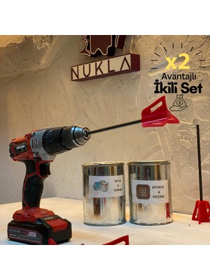 Şarjlı Matkap Uyumlu Karıştırıcı Uç – Epoxy, Boya, Taş Tozu ve Alçı Için Mikser Ucu – 20 cm Uzunluk / 60 mm Karıştırma Çapı – Plastik Ağız Demir Gövde Kompakt Tasarım
