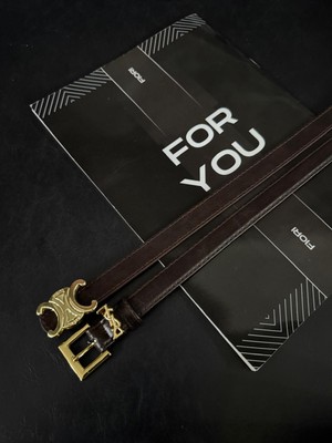 Fiori 2'li 2 cm Yazılı Tokalı Köprülü Kadın Kemer, Pantolon Kemeri, Ceket Kemeri, Elbise Kemeri, Gömlek Kemeri