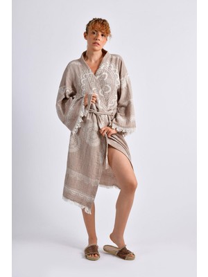 Bej Mandala Kimono