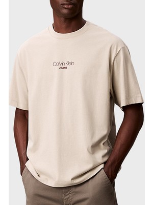 Calvin Klein Pamuklu Relaxed Fit Bisiklet Yaka Logolu T Shirt LV04RC851G2F2 Erkek T Shirt LV04RC851G 2f2