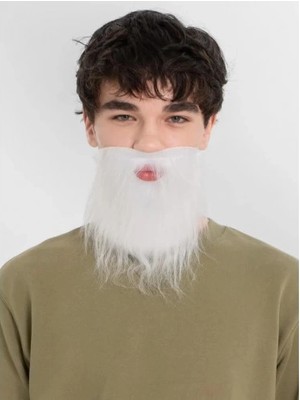İsmiyle Al Beyaz Kırçıllı Takma Sakal Çocuk Yetişkin
