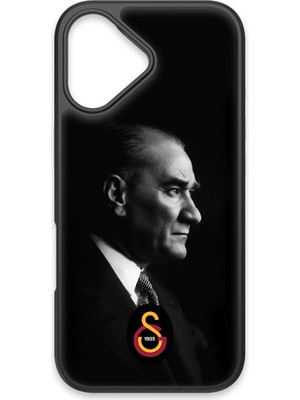 iPhone 17 Uyumlu Galatasaray Büyük Atatürk Cam Lisanslı Telefon Kılıfı