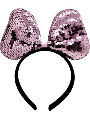 İsmiyle Al Renk Değiştiren Pullu Fiyonk Parti Tacı Pembe Gümüş