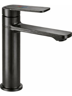 Fulcie Victor Serisi Premium Füme Banyo Lavabo Bataryası - Modern Tasarım Lüks Banyo Armatürü