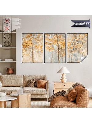 Akıllı Kağıt Statik Tutunma Özellikli Tablo - Poster Çiçek (Model- 55)