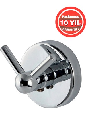 Banyom Home Clk Paslanmaz Pirinç Karaca Çiftli Bornozluk Banyo Askısı Krom Renk