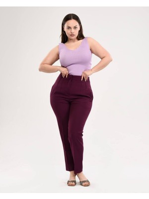 Indispensablely Yüksek Bel Battal Pantolon