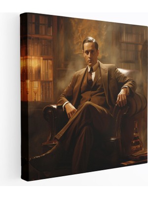 Popcas  Baba Vintage Sepya Kanvas Tablo - Duvar Dekorasyonu Kanvas Duvar Sanatı