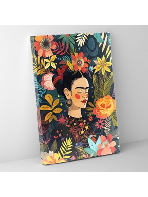 Popcas  Frida Kahlo Tarzı Duvar Sanatı - Ev Dekorasyonu Kanvas Tablo