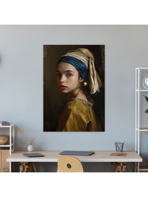 Popcas  Johannes Vermeer Tablosu - Duvar Dekorasyonu Kanvas Tablo