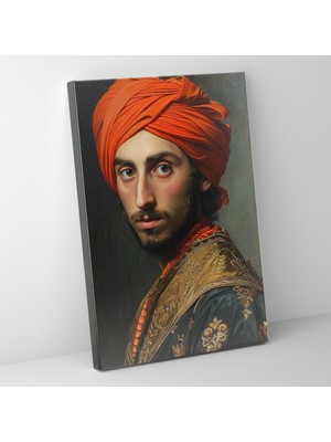 Popcas  Doğal Işık ve Sarıklı Adam Kanvas Tablo - Johannes Vermeer Duvar Sanatı