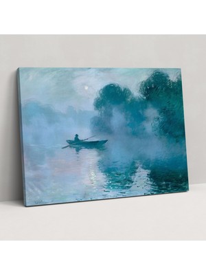 Popcas  Sisli Seine Nehri Kanvas Tablo Ev Dekorasyonu Için Claude Monet Teması