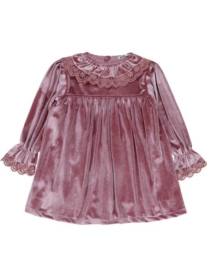 Civil Girls Yakası Fırfırlı 2-5 Yaş Elbise - Pembe 2-3 Yaş