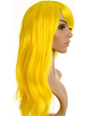 İsmiyle Al Sarı Renk Uzun Parti Peruğu