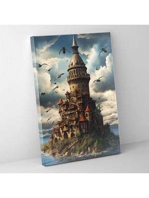 Popcas  Galata Kulesi Duvar Sanatı - Gerçeküstü Sanat Eseri Ev Dekorasyonu
