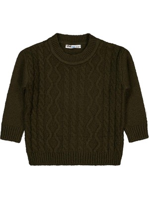 Civil Boys Saç Örgülü 2-5 Yaş Kazak - Yeşil 4-5 Yaş