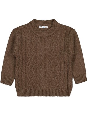 Civil Boys Saç Örgülü 2-5 Yaş Kazak - Bej 5-6 Yaş