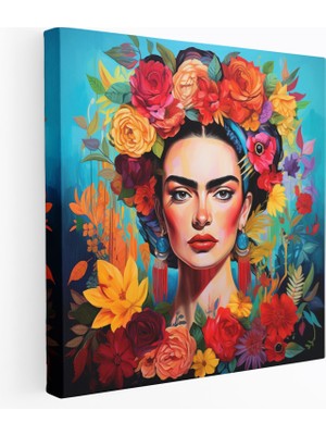 Popcas  Frida Kahlo Kanvas Tablo - Frida Kahlo Akrilik Boyama Ev Dekorasyonu
