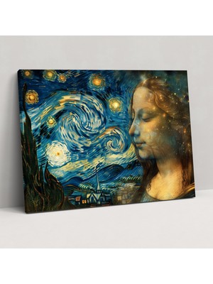 Popcas  Leonardo Da Vinci'nin Göksel Resim Duvar Sanatı - Kanvas Tablo Duvar Sanatı