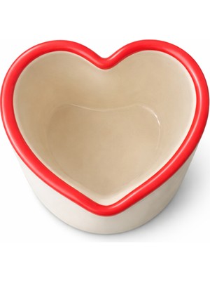 BRANDSMITHS El Yapımı Seramik Bardak – Kalp Formlu Ağız Detayı