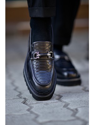 Faruk Balkanas Jax Model Kroko Detaylı Hakiki Deri Tokalı Casual Ayakkabı