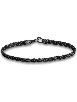 Aya Diamond Gümüş Kazaziye Örgü Bileklik