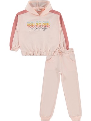 Civil Girls Kapşonlu 6-9 Yaş Eşofman Takımı - Pembe 8-9 Yaş