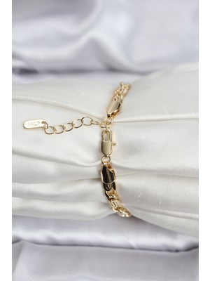 Skygo 14K Gold Renk Kaplama Zincir Model cm Kadın Bileklik - TJ-BB8129