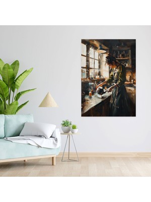 Popcas  Johannes Vermeer Duvar Dekorasyonu - Ev Dekorasyonu Duvar Sanatı Kanvas Tablo