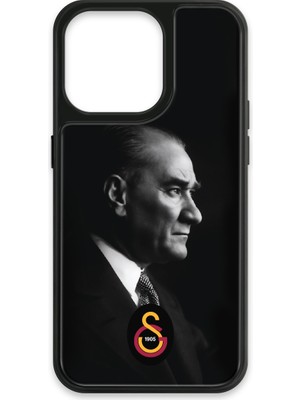 iPhone 13 Pro Uyumlu Galatasaray Büyük Atatürk Cam Lisanslı Telefon Kılıfı