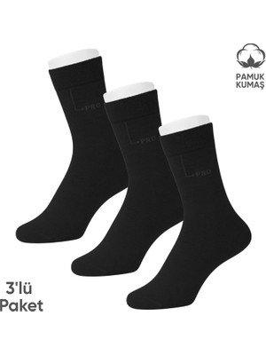 Pro Çorap Pamuklu Erkek Soket Çorap - 3 Çift - Dikişsiz - Eyfel - 16656 - Set 4